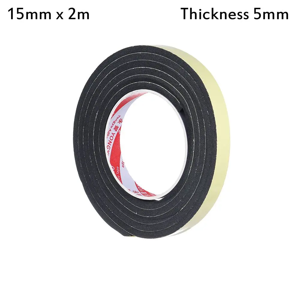 Improvement Bathroom Window Door Sound insulation Waterproof Foam Sponge Seal Strip Rubber Strip Tape Single Sided Adhesive