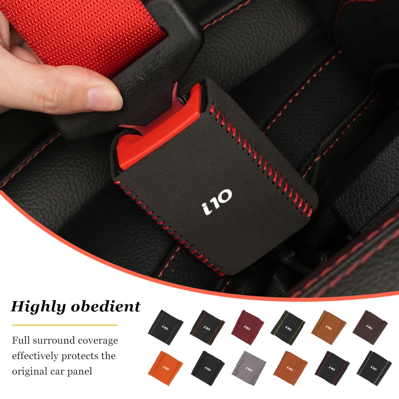 Protector de hebilla para cinturón de seguridad de coche, accesorios para Hyundai i10 I10 N Line 2008 2009 2010 2011 2012 2013 2019-2023
