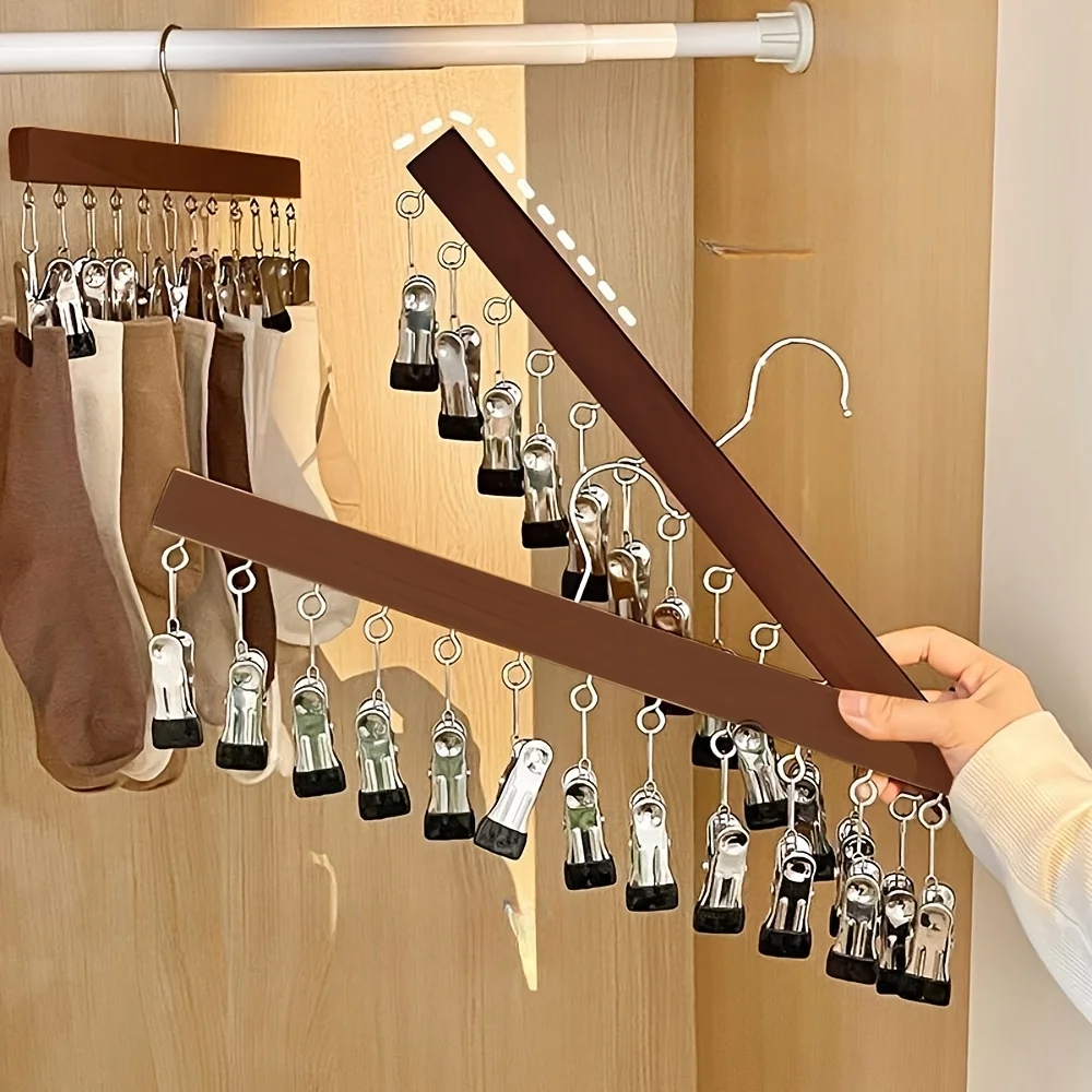 قطعة واحدة من شماعات السراويل المقطوعة لخزانة الملابس، تحمل 12 زوجًا من السراويل والجينز والقبعات والسراويل القصيرة والجوارب، لخطافات تخزين الخزانة #1