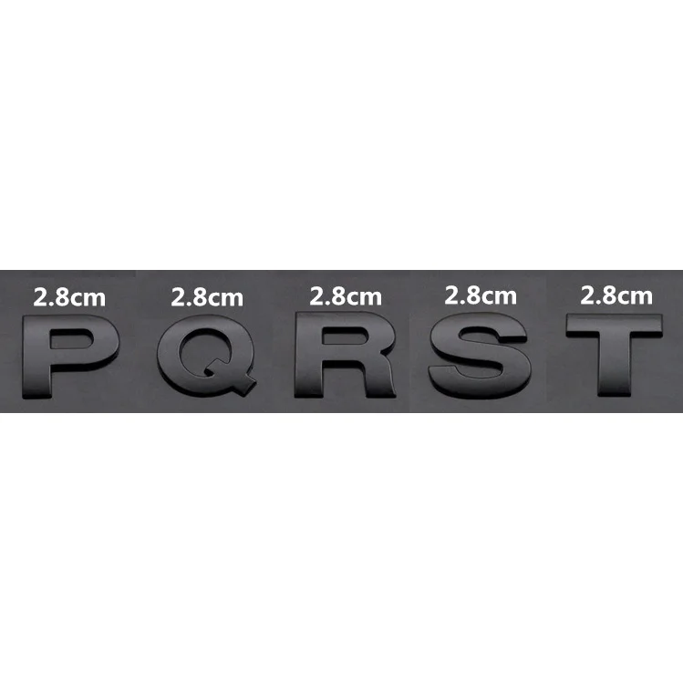 3D siyah mektuplar ve sayılar araba çıkartmaları volkswagen VW polo için vücut çıkartmalar passat b6 TOURAN golf 7 6 5 4 audi a6 a5 a4 b8 a3
