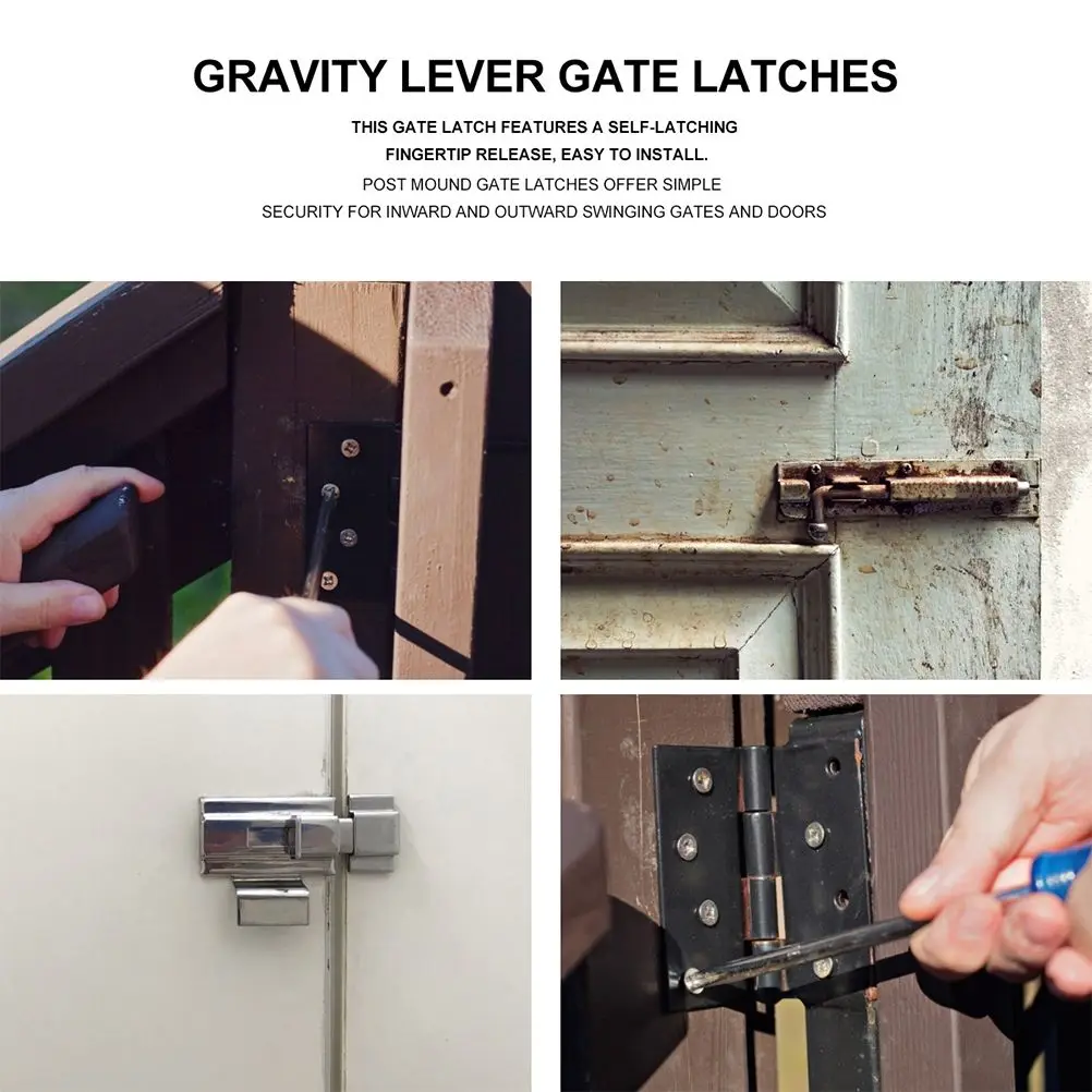 Heavy Duty Tor Riegel Pin Lock Tür Schnalle Schieberiegel Hardware Versteckte Zaunriegel für Metall Holztore Außenseitentüren