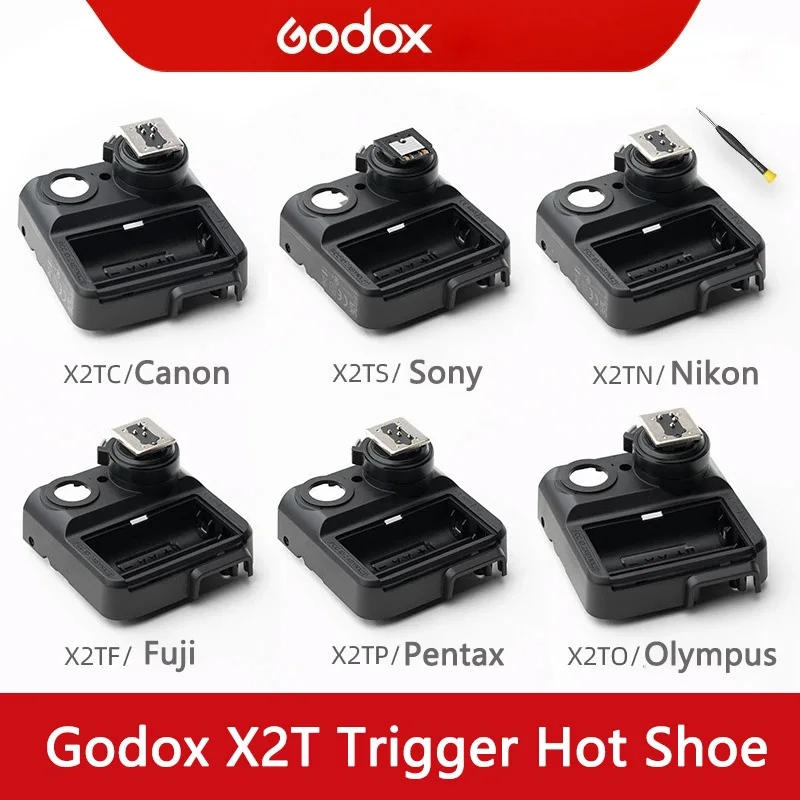Godox X2T الزناد الحذاء الساخن استبدال الملحقات X2T-C X2T-N X2T-S X2T-F X2T-O X2T-P لكانون نيكون سوني فوجي أوليمبوس بنتاكس