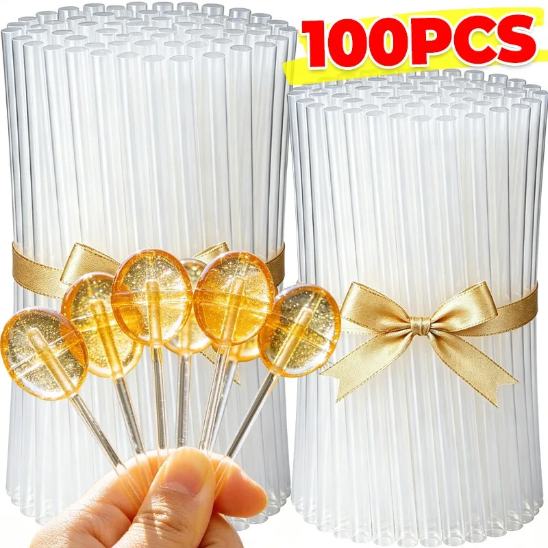 100/20x Palitos de Acrílico Multiusos para Caramelos, Chocolate, Cupcakes, Postres, Manualidades, Decoraciones para Fiestas y Bodas