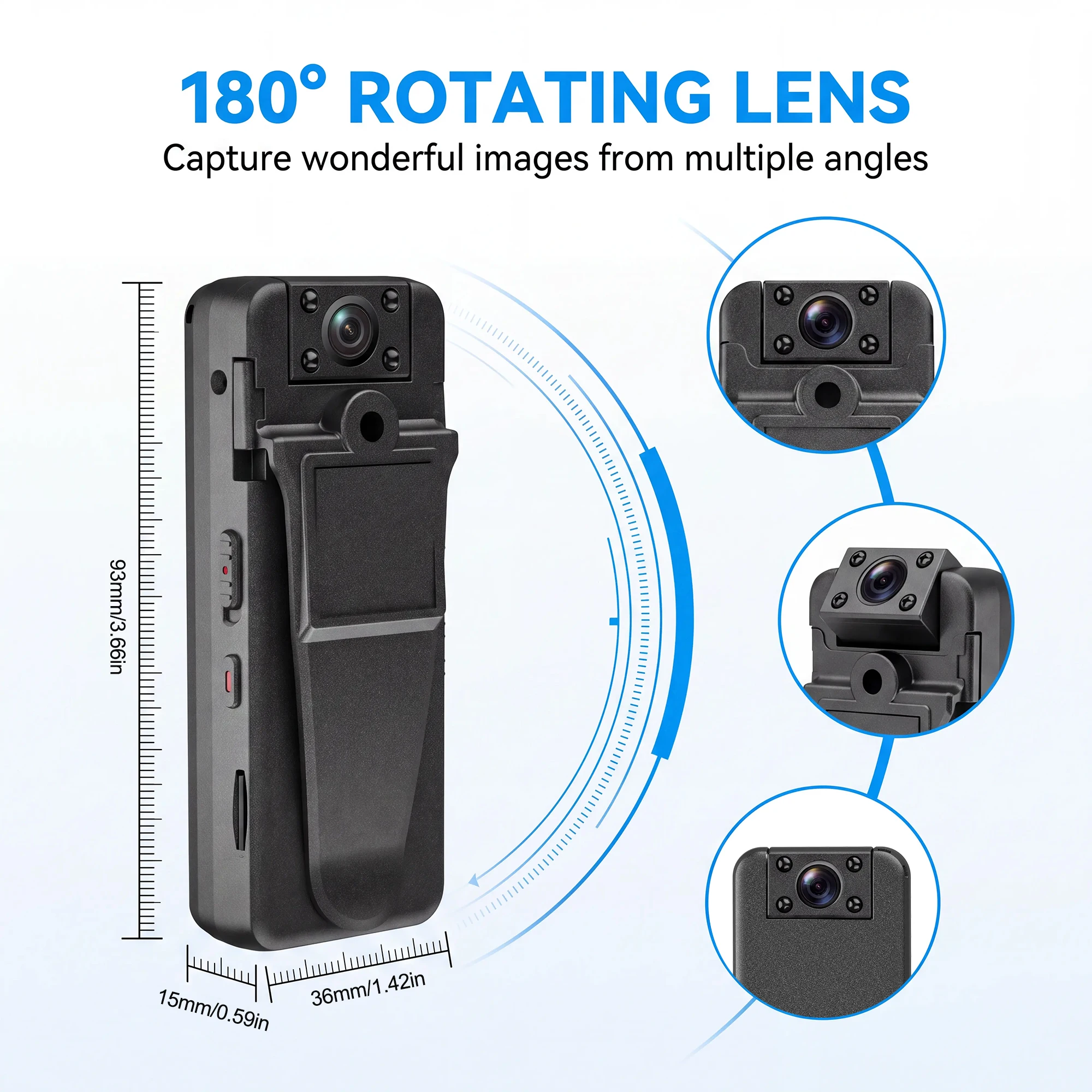 Vandlion A8 Recorder Motion Detection 4pcs IR Night Vision Light Strong Magnetic Insert TF Card WiFi Remote Recording Device