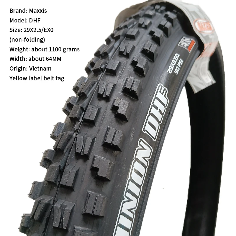 MAXXIS MINION DHF 29X2.5 EXO WIRE With A Tread Design That Deftly Balances Rolling Speed With Braking And Cornering Traction