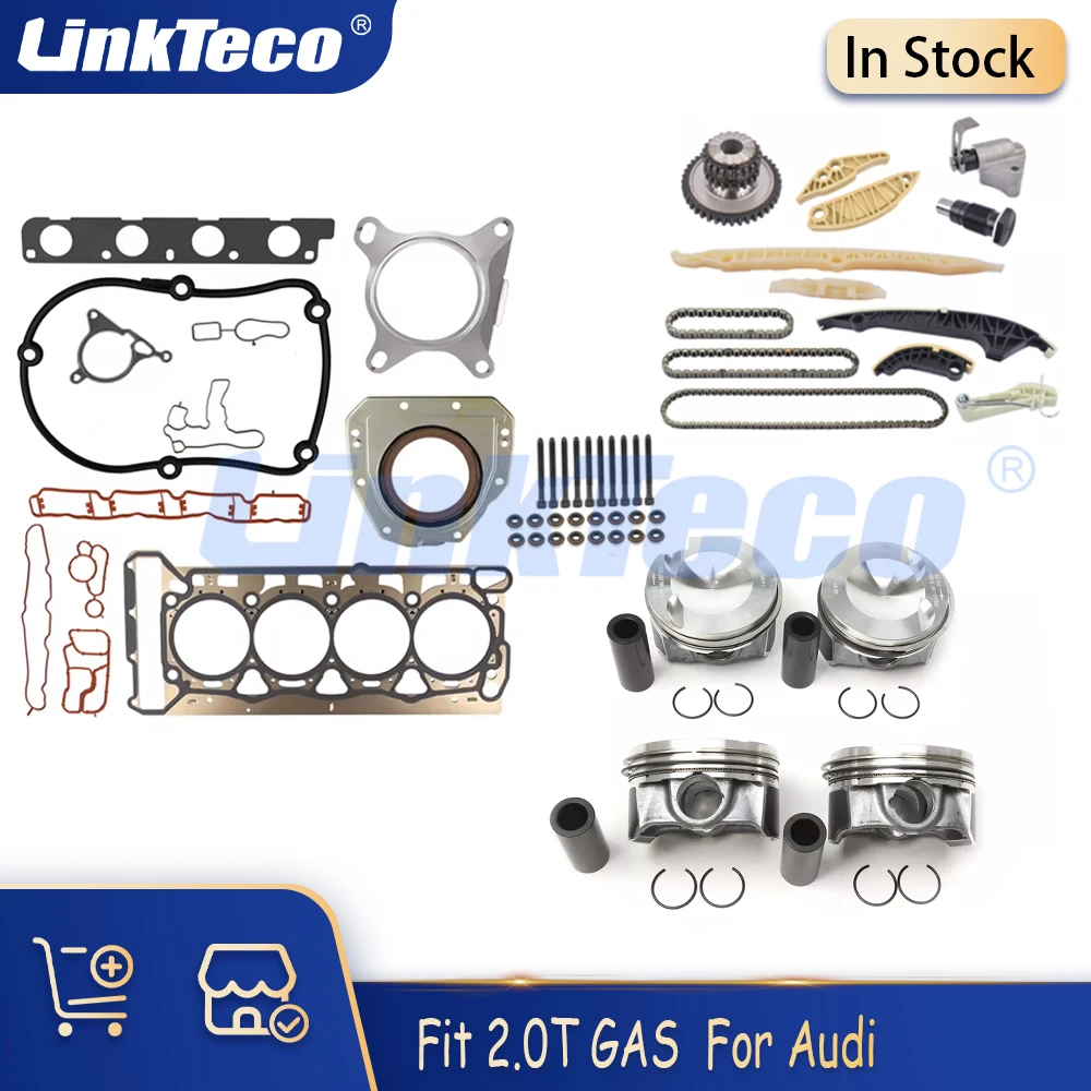 

Engine Rebuilding Gasket Piston & Ring Timing Set Fit 2.0T GAS CDNC CHJA CCZC CPSA CPMB CAEB CDNC for Audi A5 A6 A8L Q3 Q5 TT