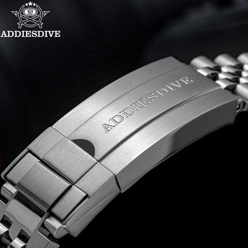 Addiesdive masculino gmt relógio ad2050 bgw9 super luminoso 20bar à prova dwaterproof água 316l aço inoxidável suíço landa 515-24h relógios de quartzo