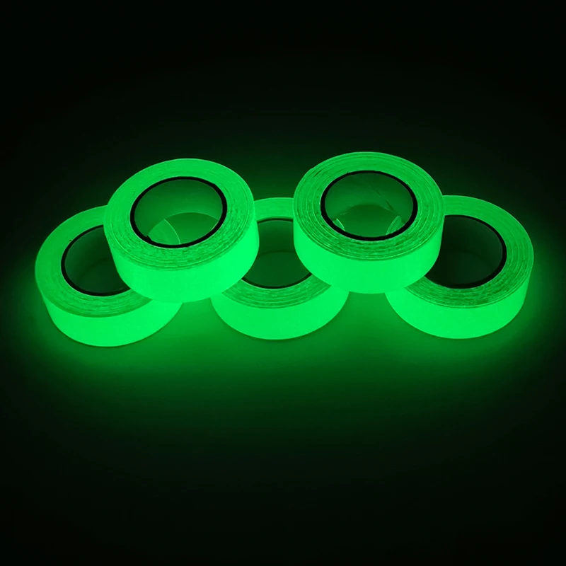 Self-adhesive Luminous Safety Tape, DIY Decorative Glowing Tape, Stage Stair Safety Warning Tape Green Fluorescent Warning Tape