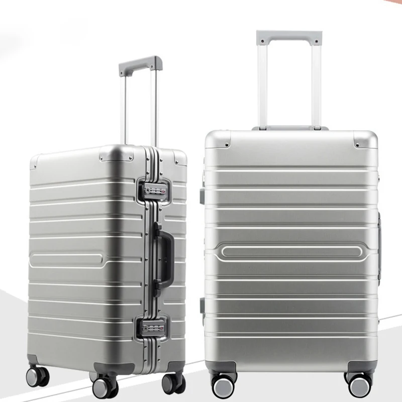 

20"24"28"Inch 100% Aluminum Alloy New Fashion Women&Men Travel Bag Cabin Trolley Suitcase Carry on Spinner Luggage