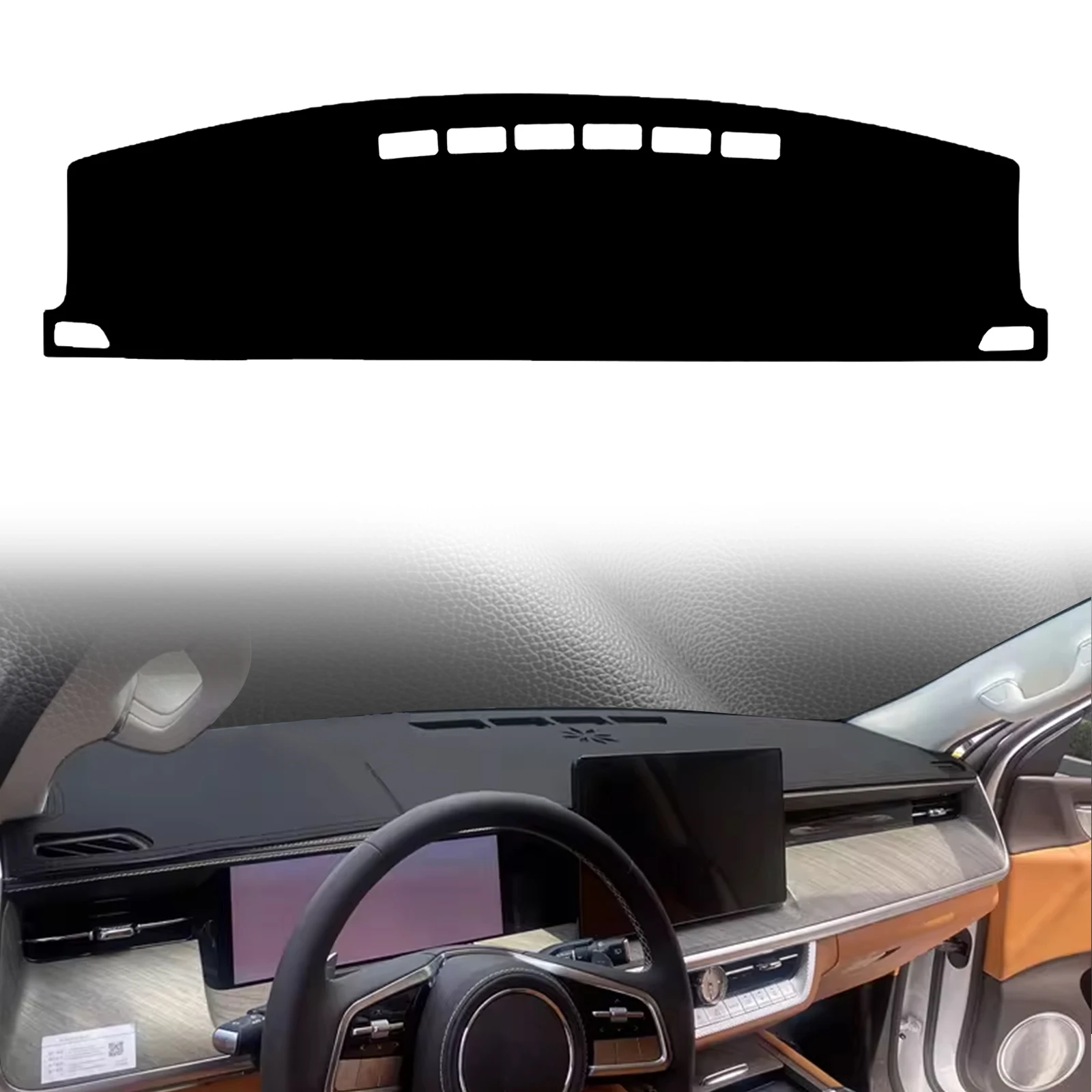 

for GWM Poer Sahar Cannon Alpha 2025-2027 Car Dashmat Dashboard Cover Pad DashMat Sunshade Protective Carpet Leather Accessories