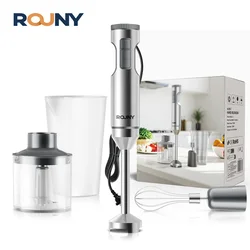 Powerful Hand Immersion Blender 1200W MAX,4-in-1 Stainless Steel Stick Food Mixer,700ml Mixing Beaker,500ml Processor,Whisk