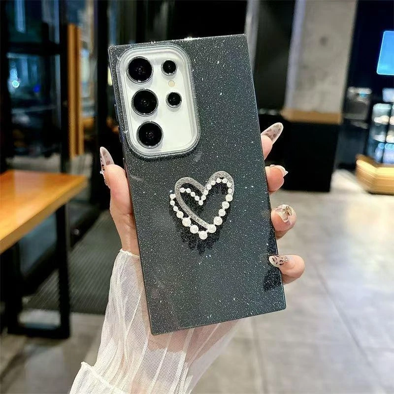 جديد ثلاثية الأبعاد لؤلؤة الحب القلب بريق جراب هاتف ل Redmi نوت 11 برو زائد SE 10 9 برو ماكس 10S 10 لايت 10T 9T 8 7 برو 7S 4G 5G غطاء #5