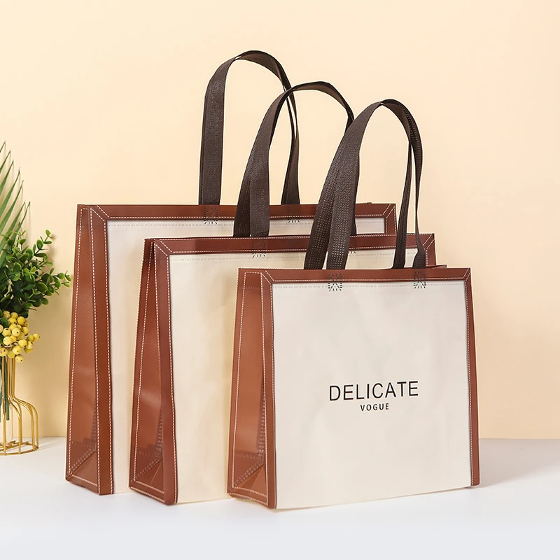 StoBag 50pcs borse per la spesa in tessuto Non tessuto all\'ingrosso Tote tessuto portatile confezione regalo sacchetto riutilizzabile Logo