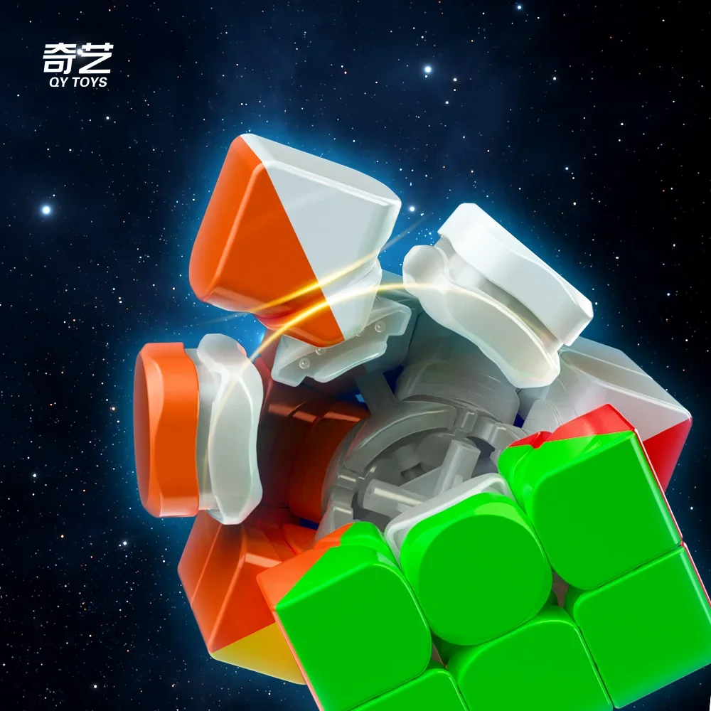 [CubeFun] QiYi Warrior M Pro 3x3 المكعب السحري المغناطيسي بدون ملصقات المهنية سرعة لغز هدايا الأطفال لعب الألعاب
