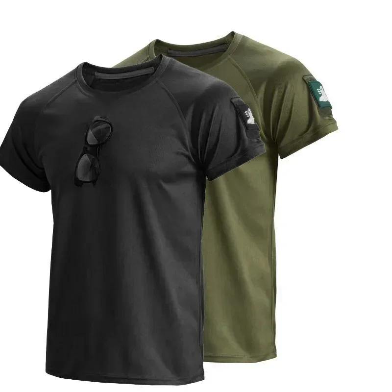 

T Shirt Training Shirt Multicam Short Sleeve Breathable Quick Dry Tops Tactical Shirt Uniforms Men