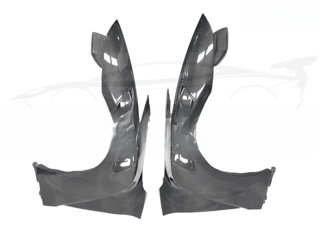 New High Gloss Dry Carbon Fiber for Vented Front Fender Seamless OEM Fit  GT-R R35 Performance Aero Bodykit Side Panel