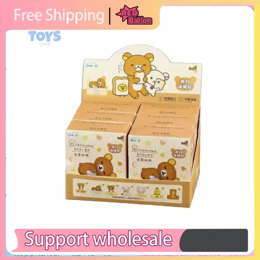 

Cartoon Fridge Magnet Blind Boxes |Rilakkuma Bakery Collection LED Night Light Fridge Stickers, Anime Home Decor Ornaments