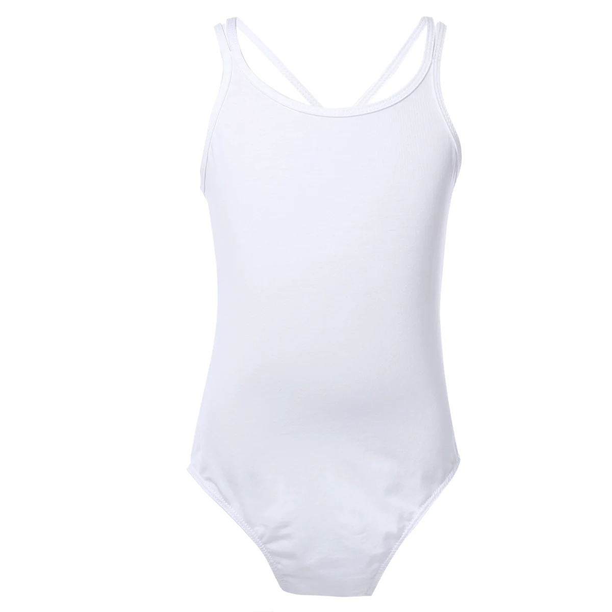 Justaucorps de ballet à double bretelles pour filles, costume de batterie de danse noir, vêtements de danse de ballerine en coton et spandex, camisole pour enfants