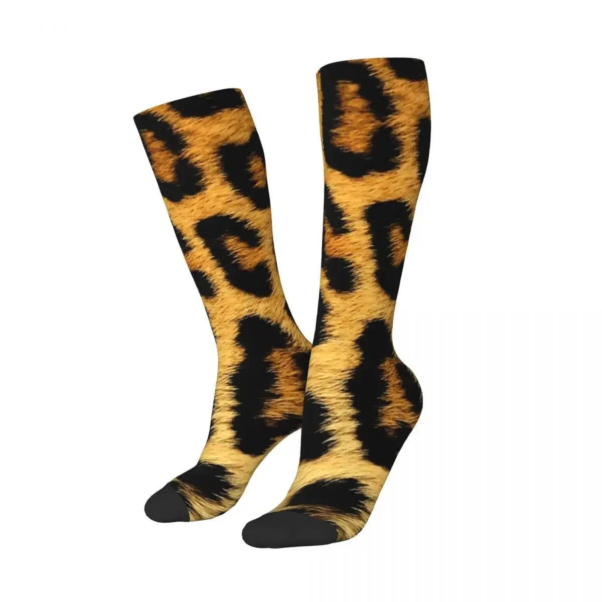 Leopard Print Socks Harajuku Sweat Absorbing Stockings All Season Long Socks Accessories for Man's Woman's Christmas Gifts