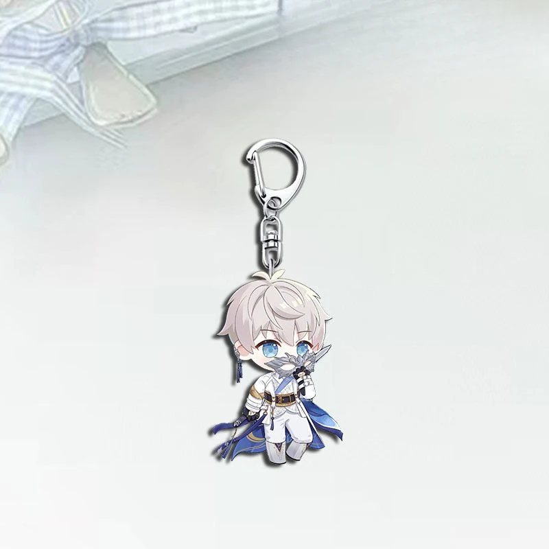 Love and Deespace Xavier Zayne Rafayel Sylus 귀엽고 창의적인 간단한 애니메이션 캐릭터 아크릴 키 체인 간단한 학교 가방 펜던트