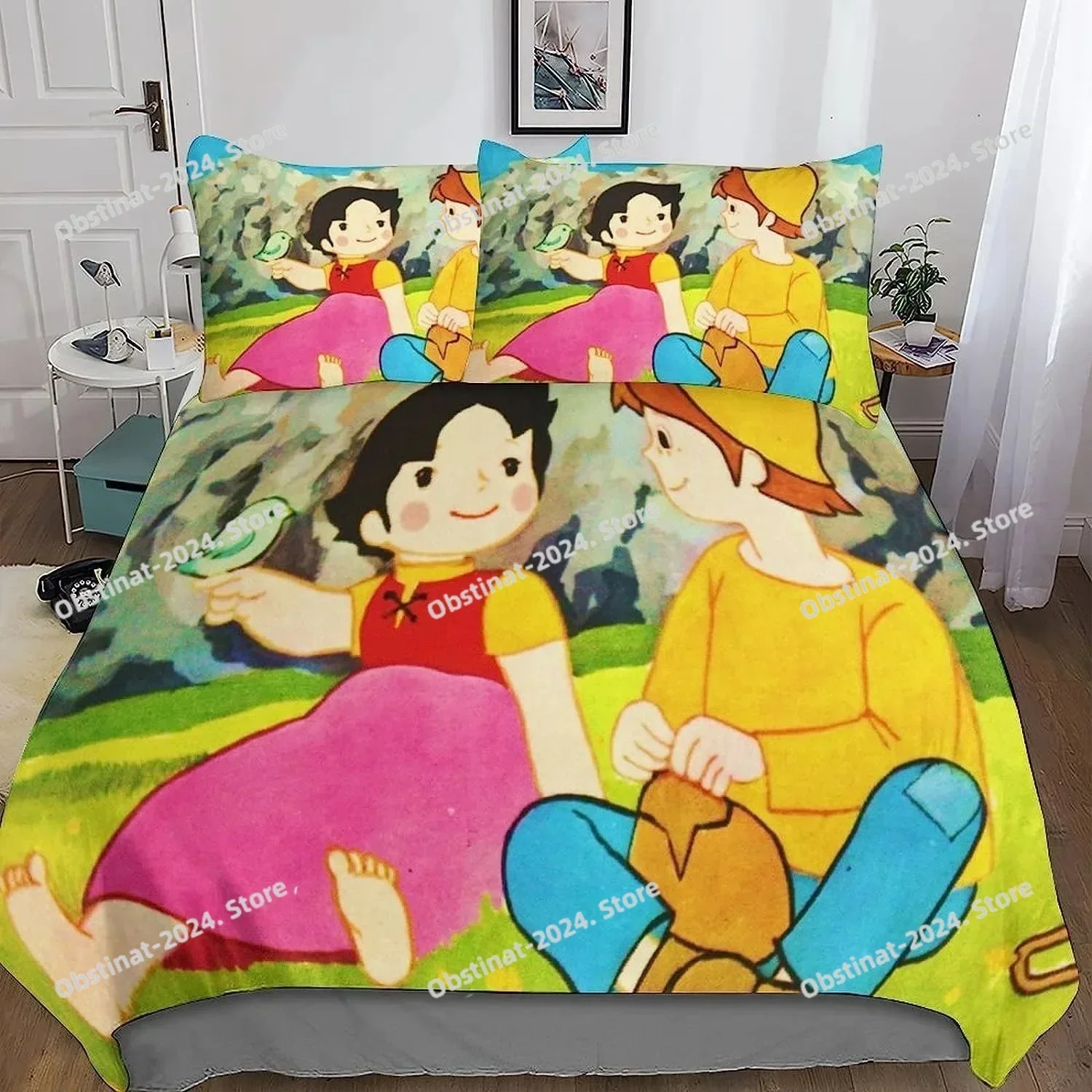 Heidi The Girl From The Alps Bedding,Heidi Bedding Set,Heidi and Family Duvet Cover Set,Bedroom Decoration
