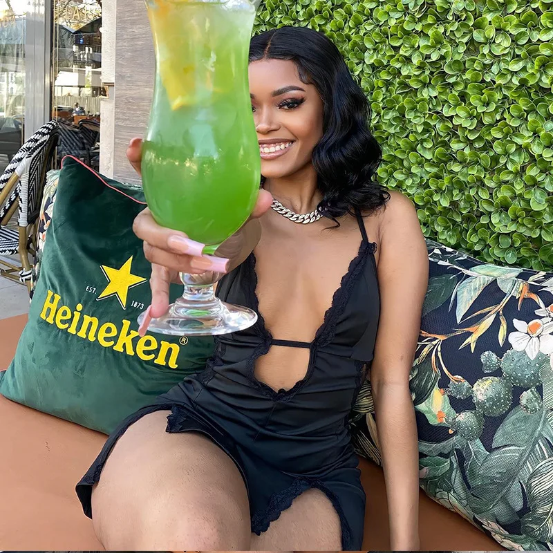 فساتين قصيرة مثيرة للفتيات بحمالات رفيعة فساتين نسائية بفتحة رقبة شكل v عميقة بدون ظهر فستان بفتحة على الورك ملابس خروج للحفلات والنوادي #4