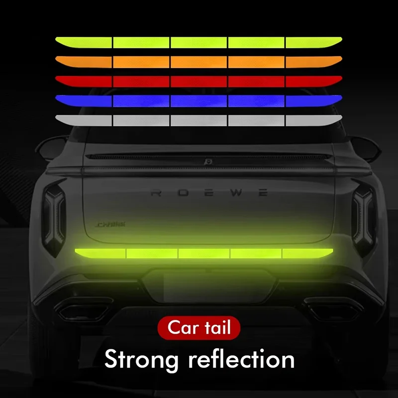 Reflective Car Sticker Warning Safety Tape Anti Collision Warning Night Reflective Sticker For Automobile Trunk Auto Accessories