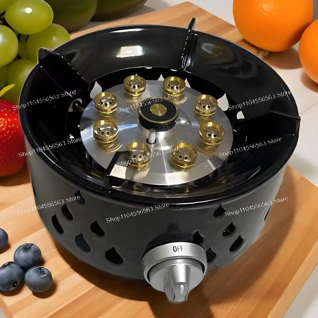 

Портативная газовая плита 9-звездочного/7-звездочного класса мощности, ветрозащитная, для кемпинга на природе, для приготовления пищи в автомобиле и многоцелевого использования