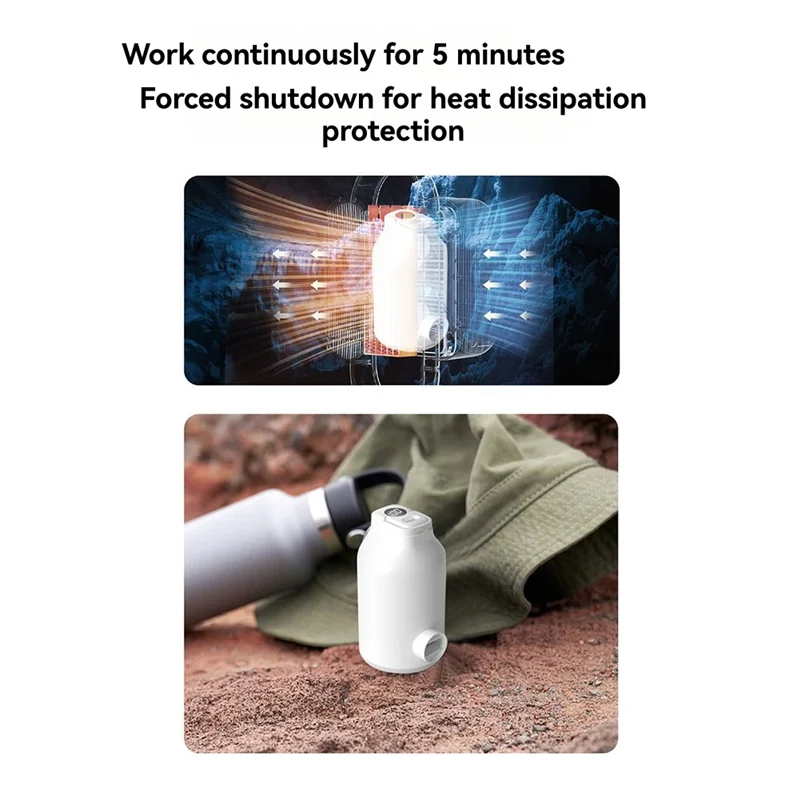 

GYTB-Portable Air Pump Camping Lantern Mini Electric Air Pump For Inflatable Mattress, Air Bed, Swimming Ring