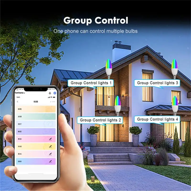 Умная Светодиодная лампа XiaomiTuya Zigbee RGB CCT E27, E27, 5 Вт