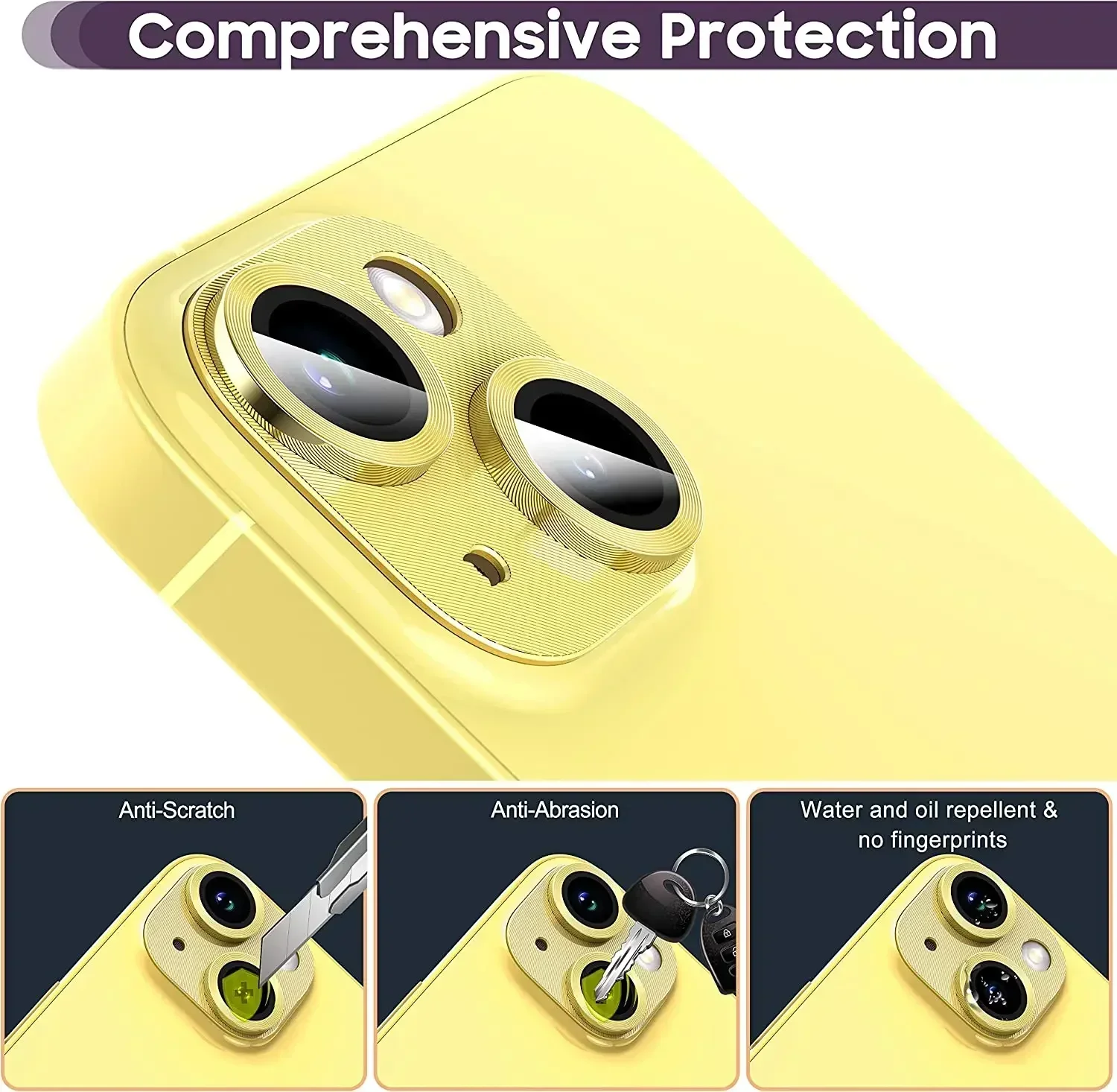 금속 카메라 렌즈 보호대 커버, 강화 유리 보호 액세서리, 아이폰 14 플러스, 13 프로 맥스, 12 미니, 14 프로