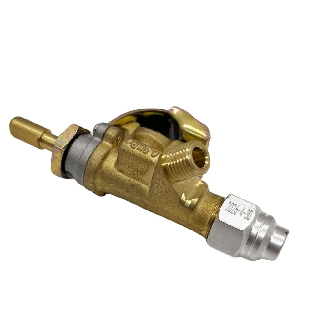 Saddle Style Brass Safety Valve with 7/16-20UNF Male Thread for Flame Failure Protection in For Commercial Gas Ovens Grills