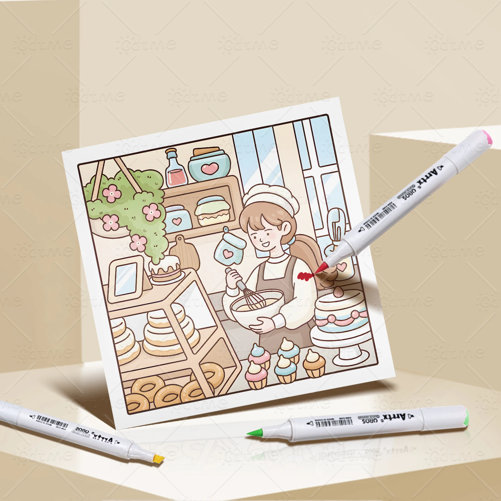 COZY MOMENTS Malbuch für Erwachsene mit niedlichen, gemütlichen täglichen Aktivitäten zur Entspannung (Cozy Spaces Coloring) – Detail 6