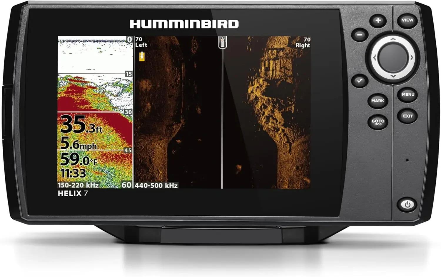 411920-1 Helix 7 SI GPS G4,Keypad control CHIRP Down Imaging Dual Spectrum CHIRP sonar Internal GPS and Humminbird Basemap