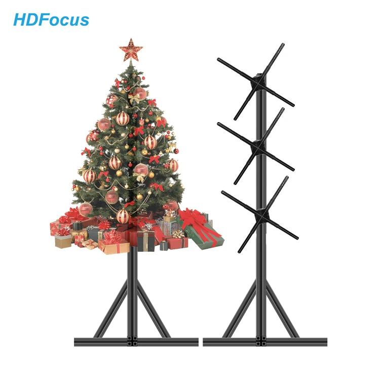 2025 Hdfocus Black 1152 Pcs Ventiladores Holograficos 3D Led Fan Hologram Advertising Holographic Display Hologram Holographic