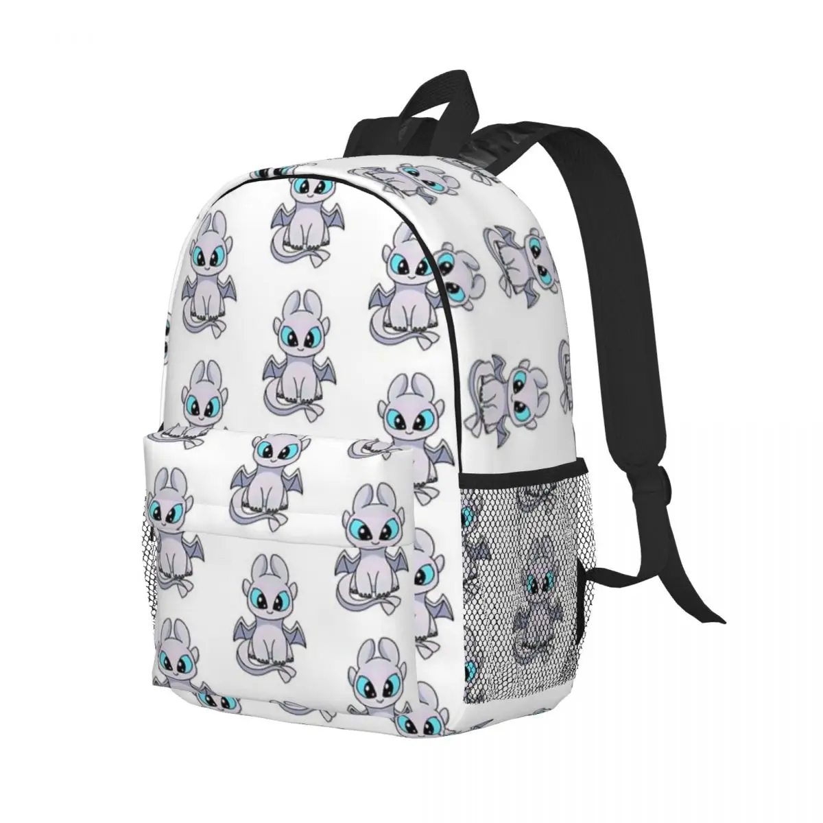 Light Fury Toothless Printed Lightweight Casual Schoolbag For School, Outdoor, Shopping, Office 15inch