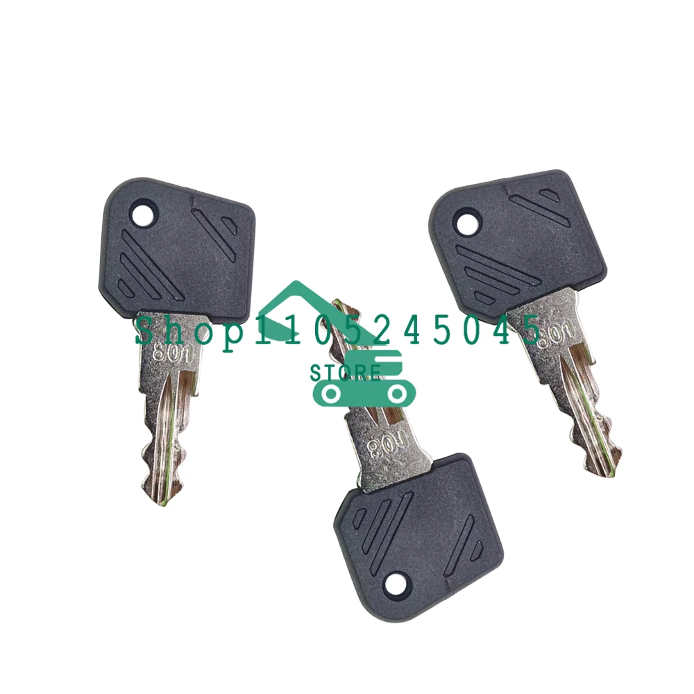 20pcs 801 Ignition Starter Keys 0009730419 0009701304 for Linde Forklift High Lift Truck Ant Key black High Quality