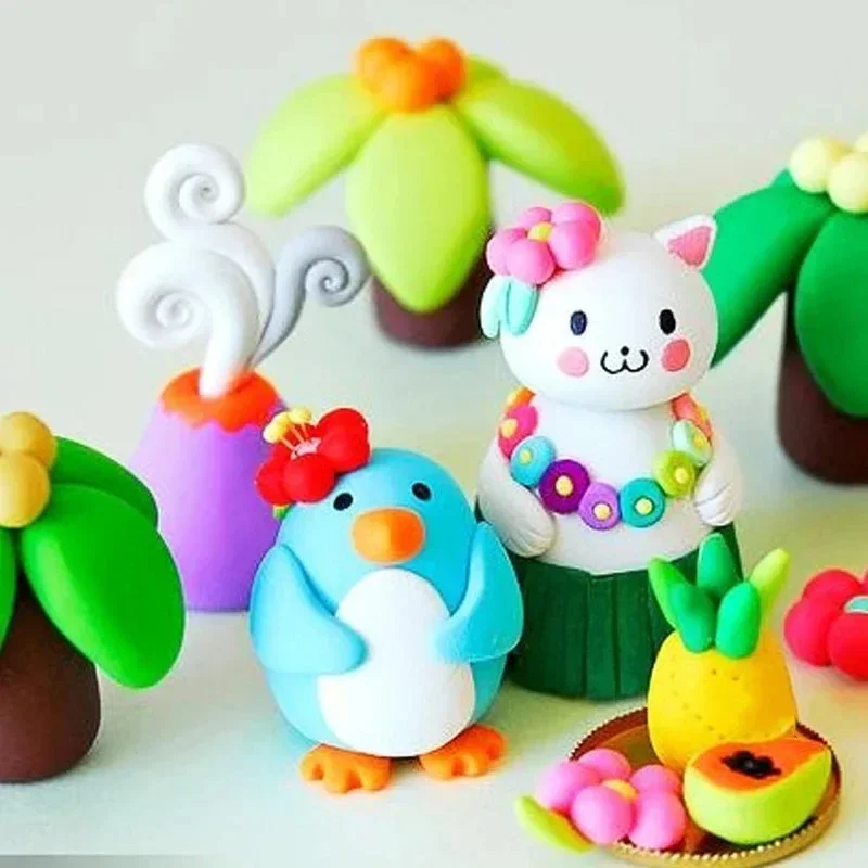 12/24 Colors Polymer Light Clay Children Fluffy Soft Plasticine Toy Modelling Clay Playdough Slimes Toys DIY Creative Clay Kid G