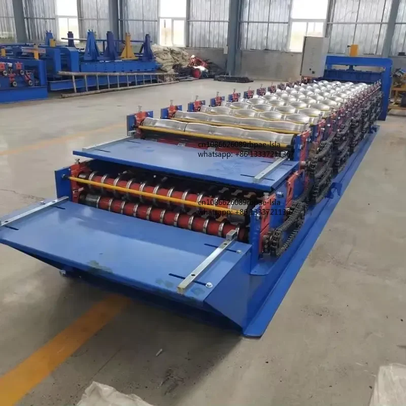 Automatic Portable Metal Roofing Double Layer Steel Panel Step Tile Standing Seam Corrugated Sheet Roll Forming Machine CNC