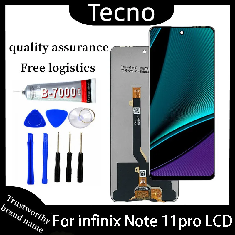 

100% Test 6.95" For Infinix Note 11 Pro X697 LCD Screen Touch Panel Digitizer For Infinix Note 11Pro LCD Note11 Pro X697 Display