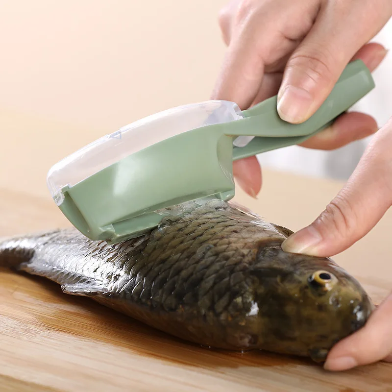 Fish Scale Planing And Scraping Tool With Lid For Household Kitchen Manual Removal Of Fish Scales And Seafood Tools