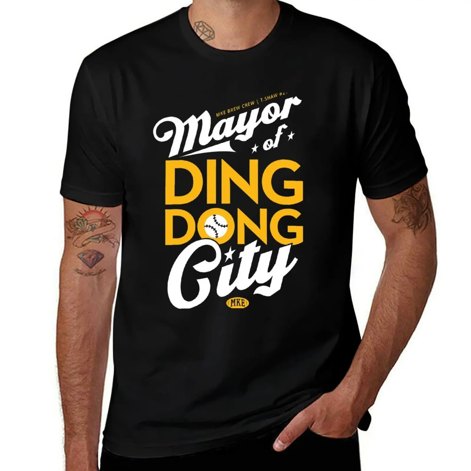 Travis Shaw - Mayor of Ding Dong City T-Shirt Basic Plain Tee for Spring and Summer