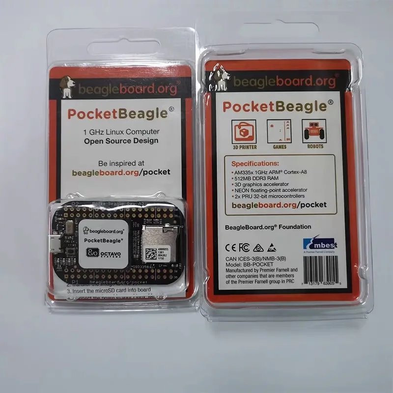 Avadatech 1個のx pocketbeagleシングルボードコンピュータポケットビーグル55ミリメートル × 35ミリメートル × 5ミリメートル