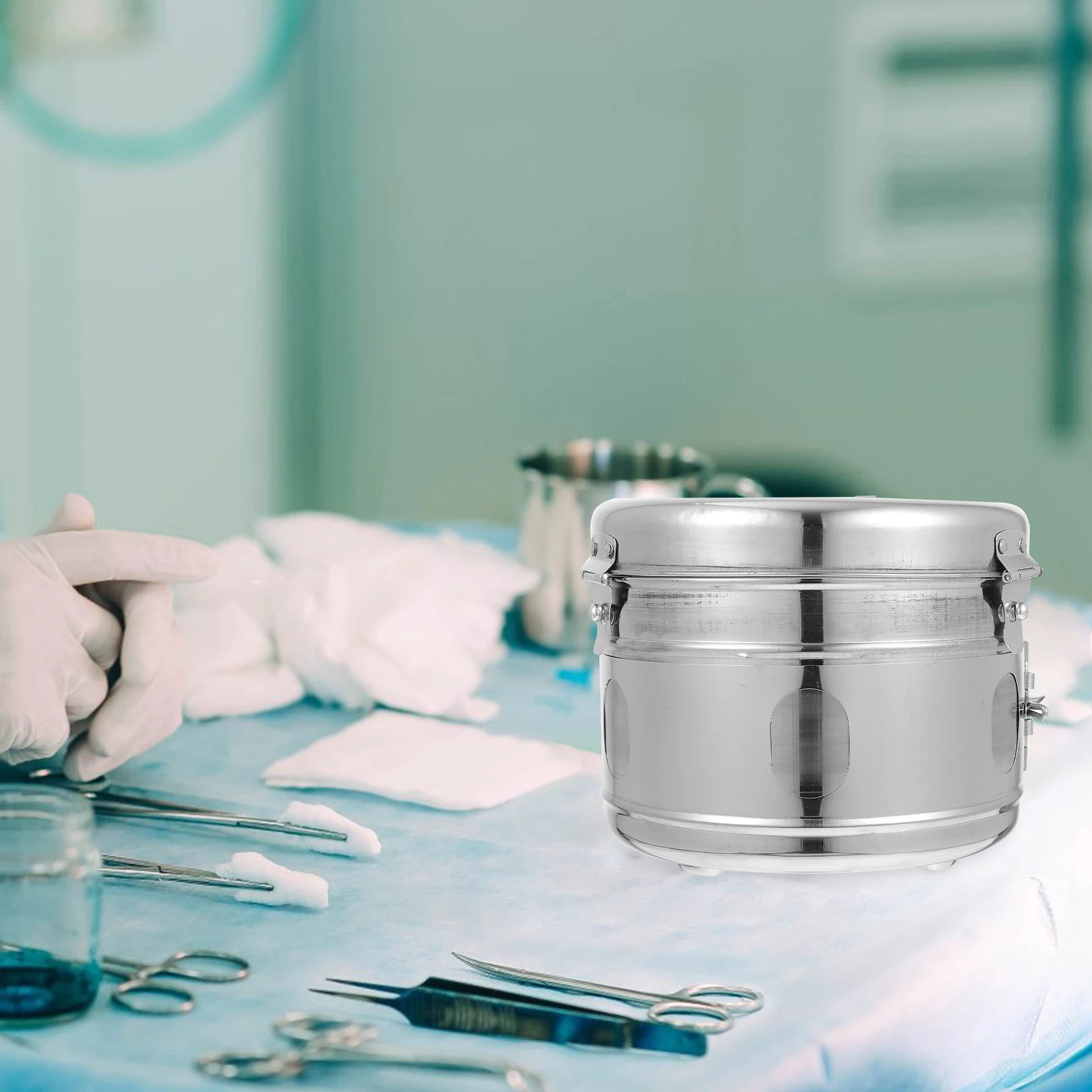 Stainless Steel Cotton Ball Holder Dressing Box Anti-rust Container Dressing Cotton Storage Box Salon Medical Use Storage Can