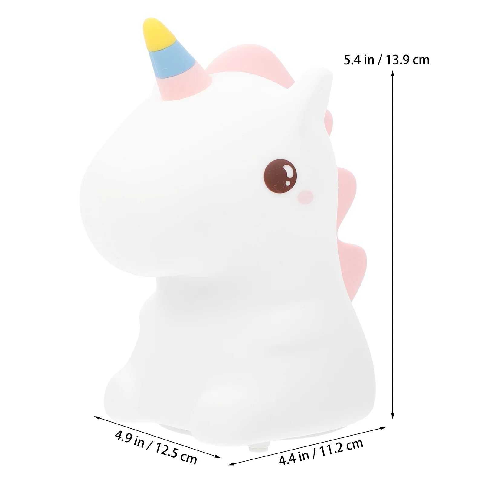 1 Juego de luz nocturna de unicornio que cambia la lámpara con Sensor táctil de silicona para dormitorio, guardería, decoración de escritorio, regalo
