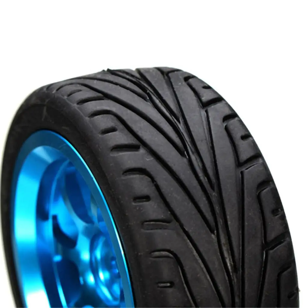

1/18 RC Car Rubber Tire Tyres Aluminum Alloy Wheel Rim 4pcs Set for Wltoys A959-B A949 A969 A979 K929 Model Vehicles