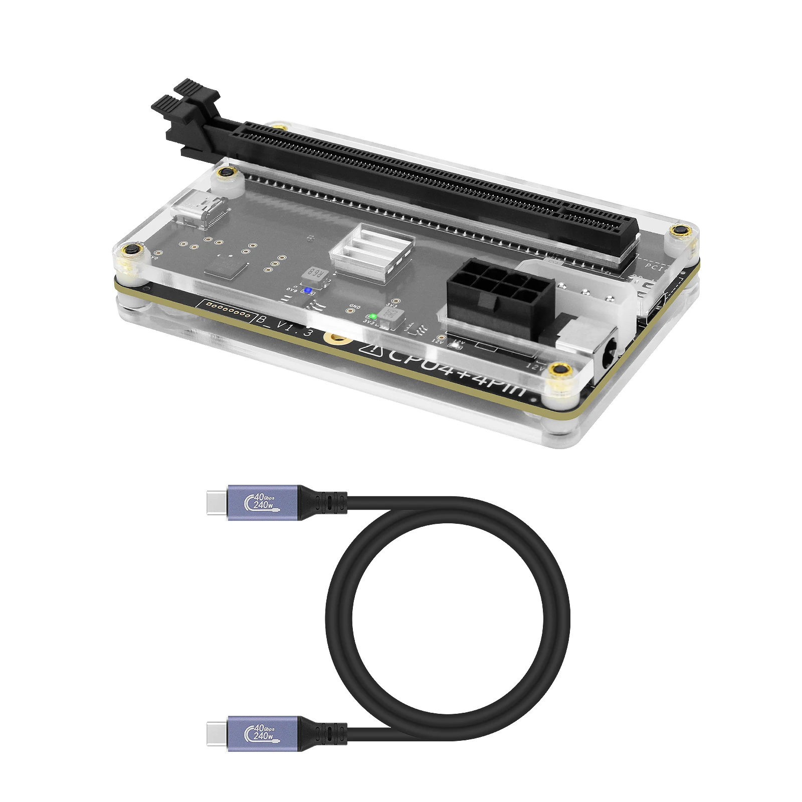 Imagem -06 - Amd-matedock Oficial para Placa Gráfica Externa Dock Gpu com Cabo de Dados Usb4 Thunderbolt e Flex Atx Oficial