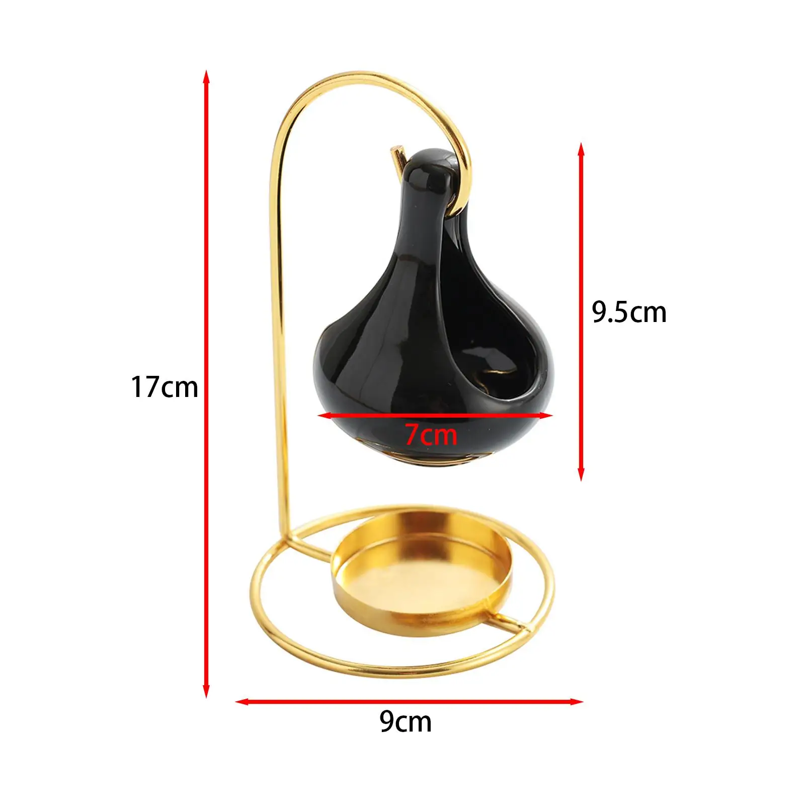 17cm Wax Melt Burner Essential Oil Diffuser Home Decor for Living Room Multifunctional Iron Stand Tealight Candle Holder