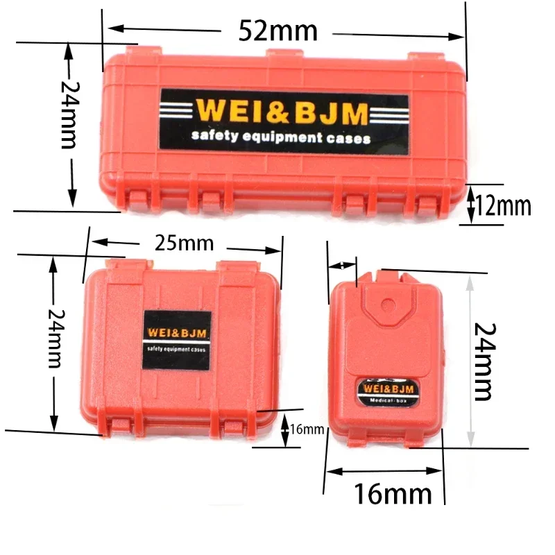 Peças de decoração de plástico, tambor de óleo, bagagem, placa de tração, extintor para modelo de carro 1/18 1/24 rc trx4m TRX-4M scx24