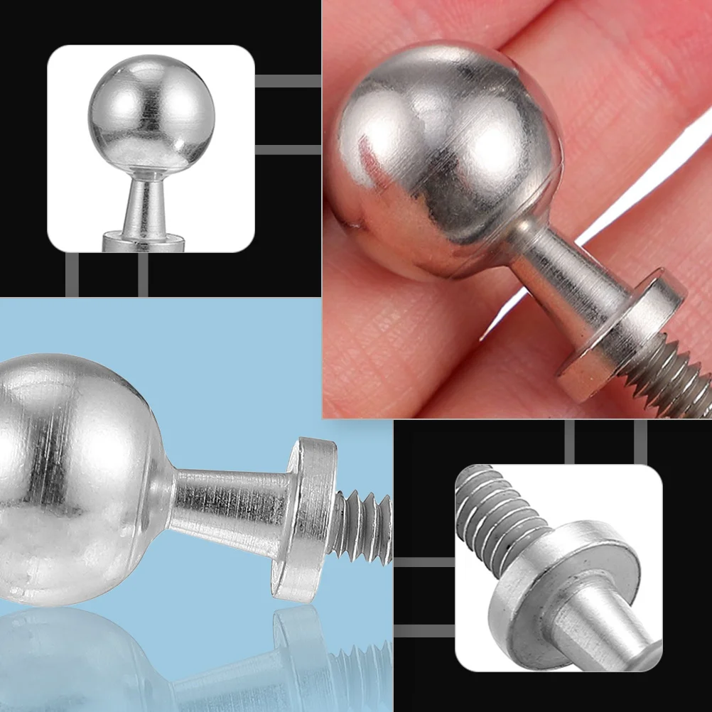 Vite a sfera per treppiede per fotocamera in acciaio da 1 pezzo Sostituzione durevole per vite a testa di base con staffa per piastra a sgancio rapido per treppiede